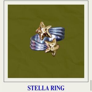 Stella Gold and Silver Star Ring